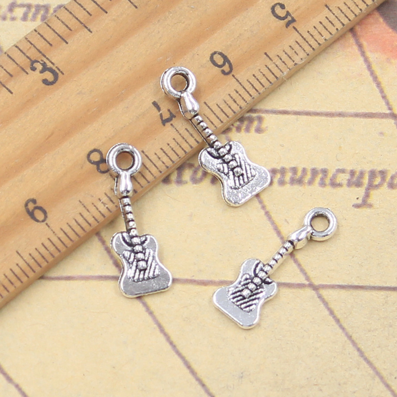 Musical Instrument Like Guitar - 30pcs Charms Lovely Instrument Guitar 19x6mm