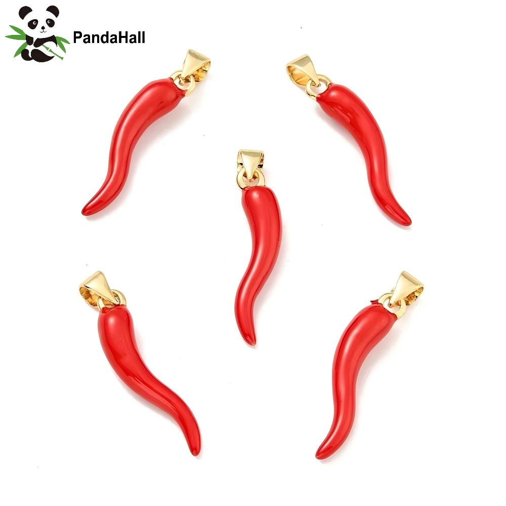 Musical Instrument Jewelry - PandaHall 20pcs Brass Enamel Pendants Cadmium