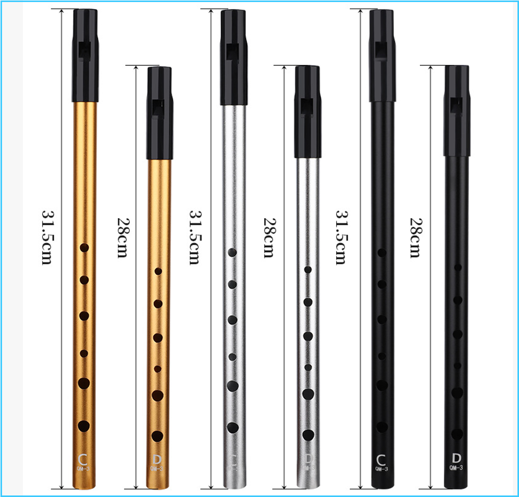 Tin Whistle Flute - Authentic Irish Whistle Flute C/D Key