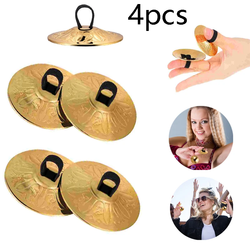 Musical Instrument Zills - 4Pcs/8Pcs Copper Mini Finger Zills Finger