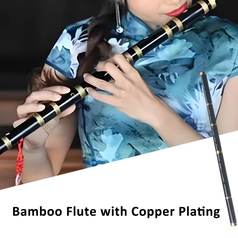 Tin Whistle Flute - 6 Holes Bamboo Flute with Copper