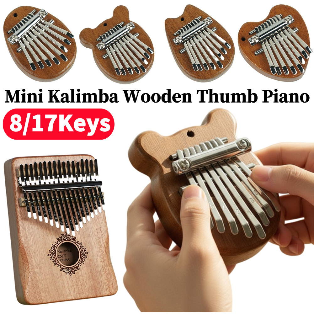 Musical Instrument For Beginners - 8/17Keys Mini Wooden Kalimba High Quality