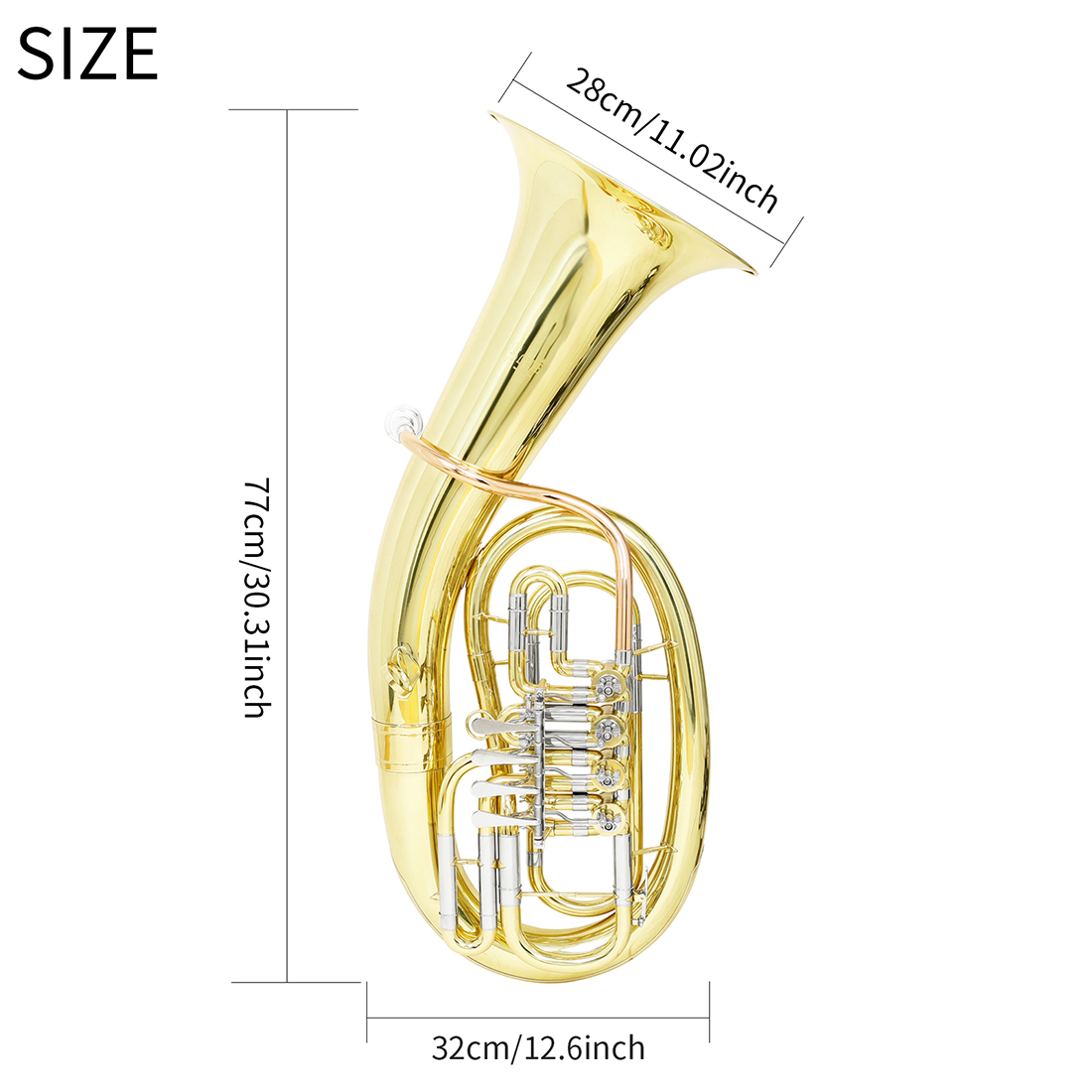 SLADE Euphonium Four Flat Keys - Musical Instrument Euphonium recension och pris