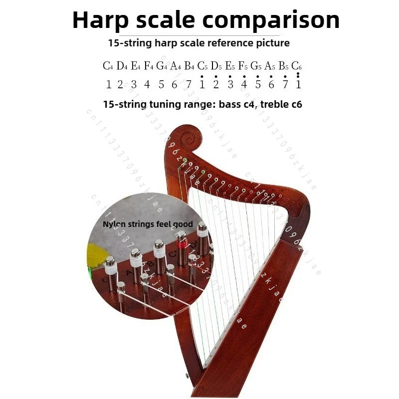 Handmade 15 Tone Harp Sound Th - Musical Instrument For Beginners recension och pris