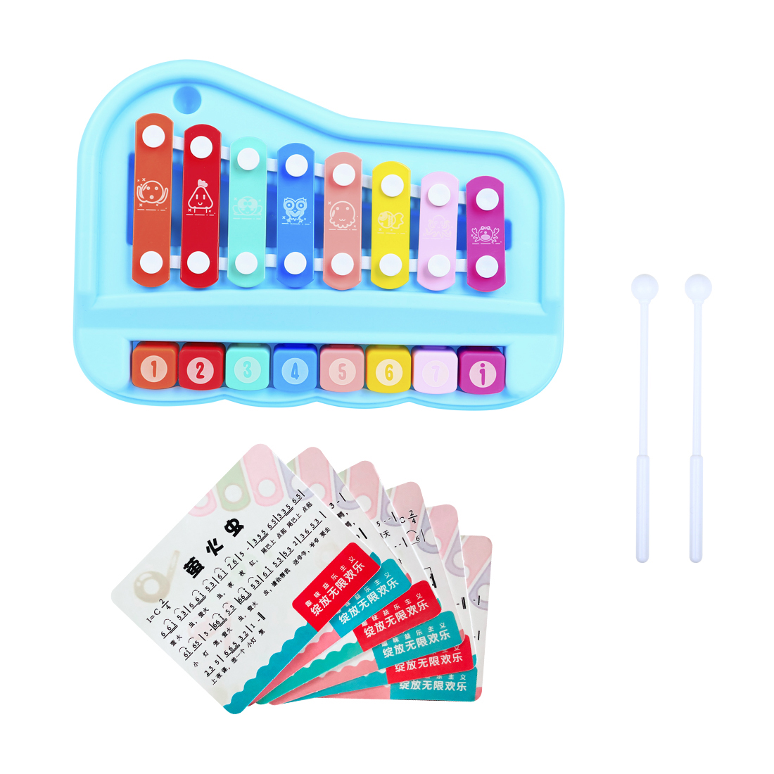 SY-73 Kids Xylophone 8 Note Gl - Musical Instrument Mallet recension och pris