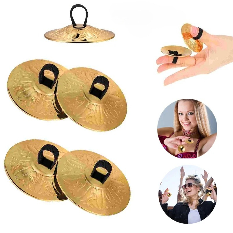 2/4Pcs Copper Finger Cymbals,  - Musical Instrument Zills recension och pris