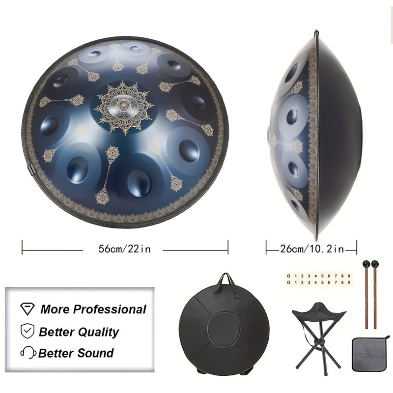 10 Notes Handpan Drum 22 Inch  - Musical Instrument For Beginners recension och pris