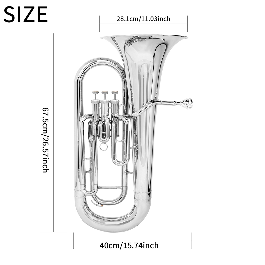 SLADE B Flat Euphonium 3-Key V - Musical Instrument Euphonium recension och pris
