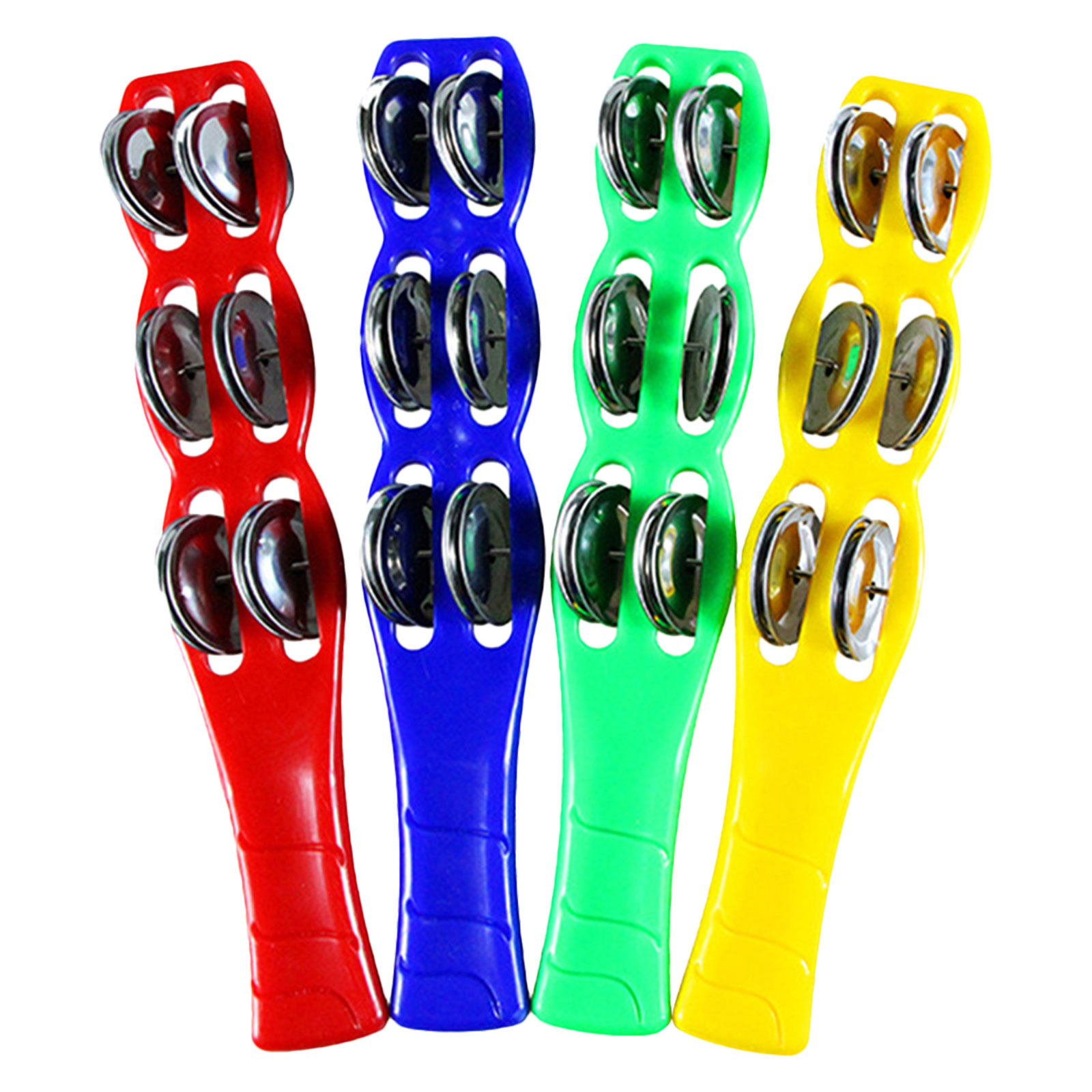 4Pcs Jingle Sticks Plastic Col - Musical Instrument Tambourine recension och pris