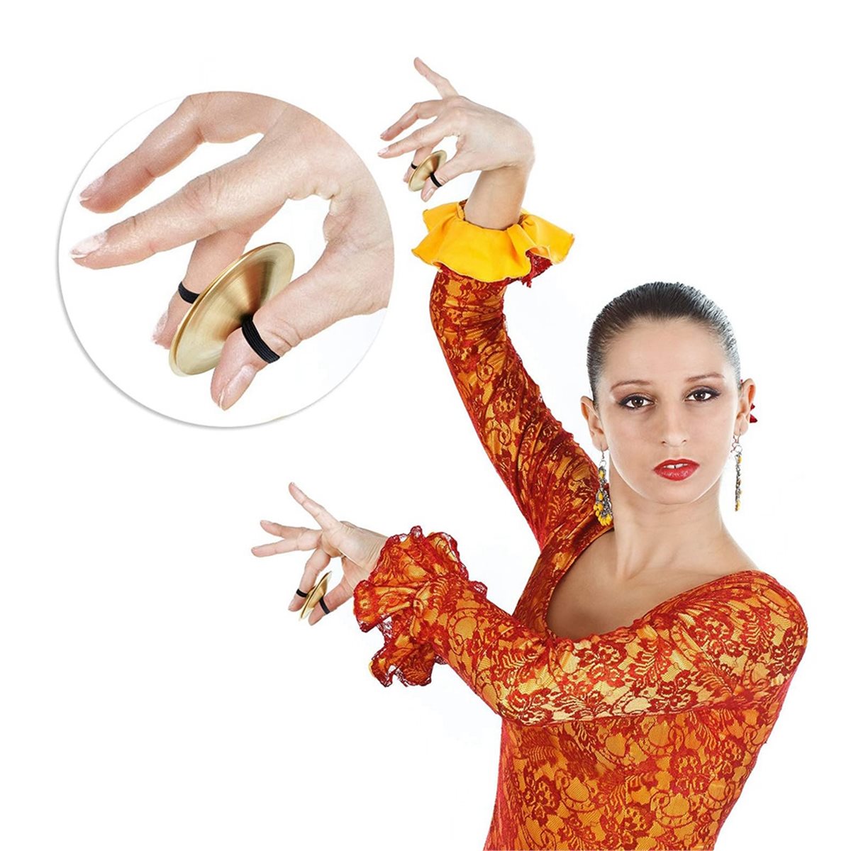 6 Pieces Finger Cymbals Belly  - Musical Instrument Zills recension och pris