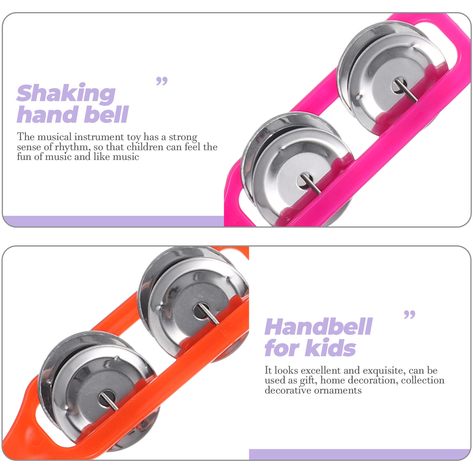 18Pcs Hand Bell Shaking Percus - Musical Instrument Tambourine recension och pris
