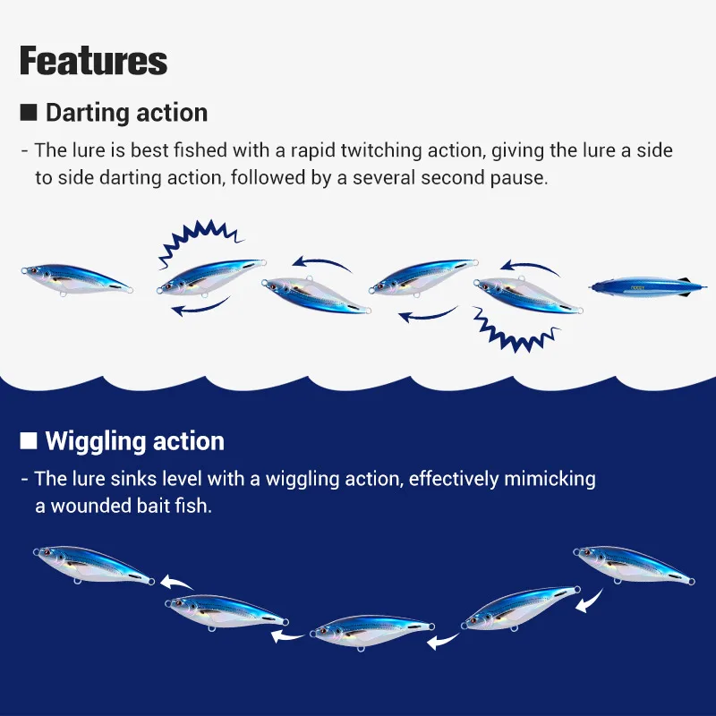 NOEBY-Stickbait Sinking Pencil - Rain Stick Percussion recension och pris