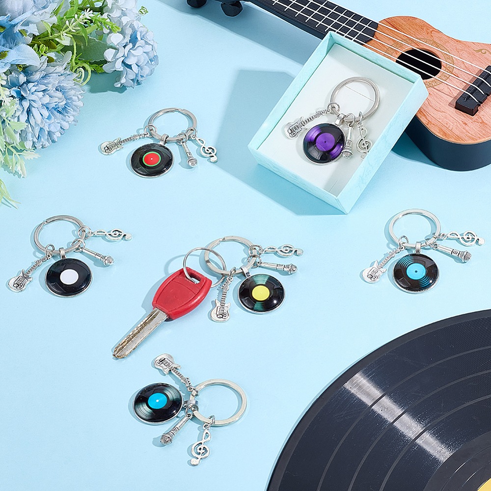 6Pcs 6 Colors Glass Pendant Ke - Musical Instrument Glass recension och pris
