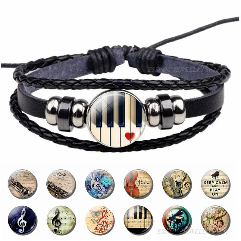 Music Notes Bracelet Vintage V - Musical Instrument Glass recension och pris
