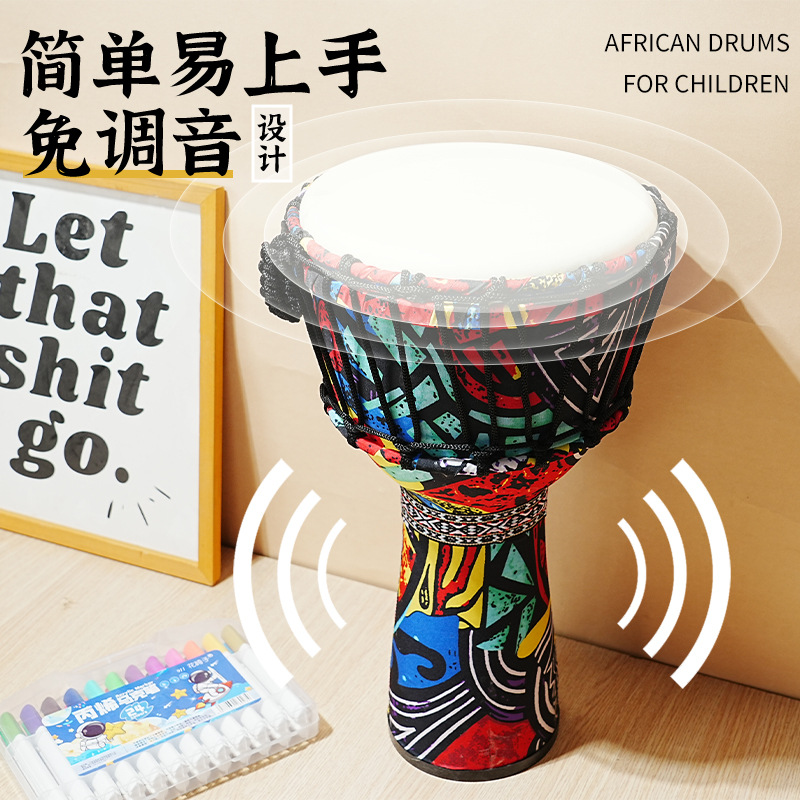 PVC African drum sheepskin 8 i - Musical Instrument Tambourine recension och pris