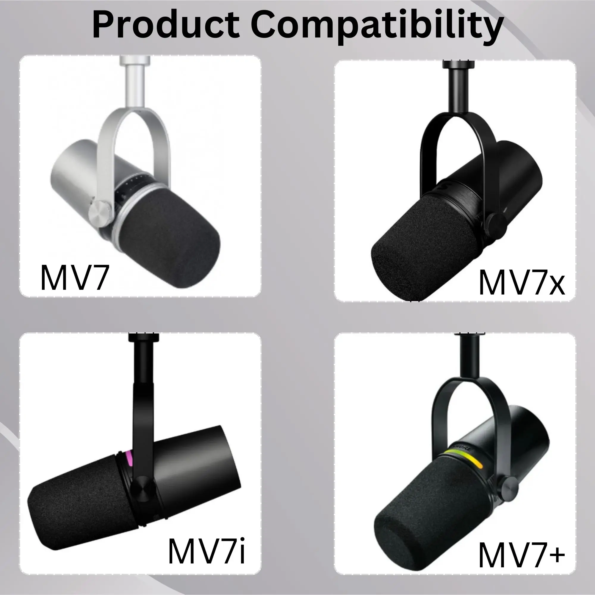 Sparkly MV7 Foam Pop Filter fo - Shure Mic Mv7 recension och pris
