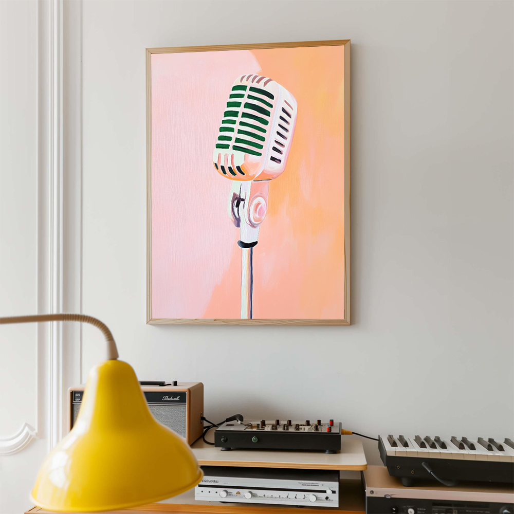 Retro Musical Art Poster Recor - Picture Of Musical Instrument recension och pris