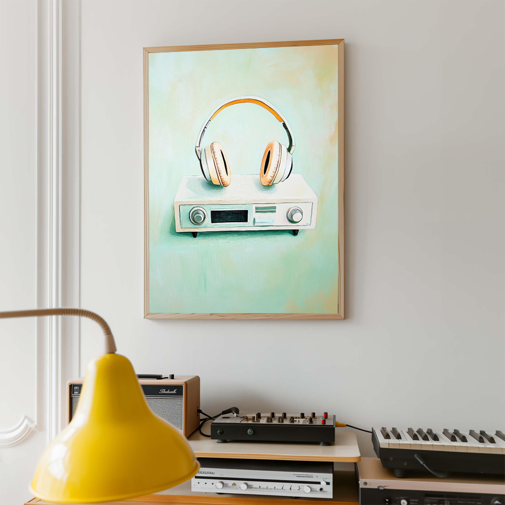 Retro Musical Art Poster Recor - Picture Of Musical Instrument recension och pris
