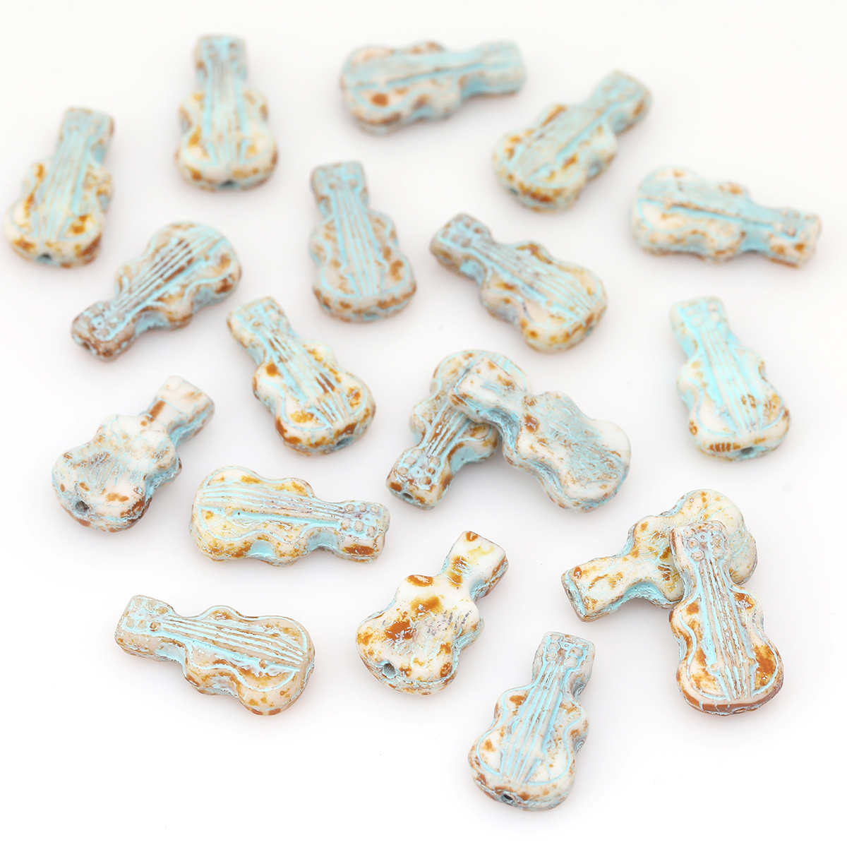 5pcs/10pcs Vintage Crackle Vio - Musical Instrument Glass recension och pris