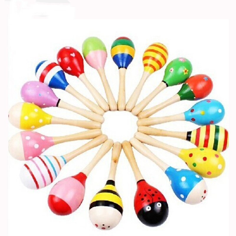 2pcs Colorful Wooden Small Rat - Musical Instrument For Babies recension och pris