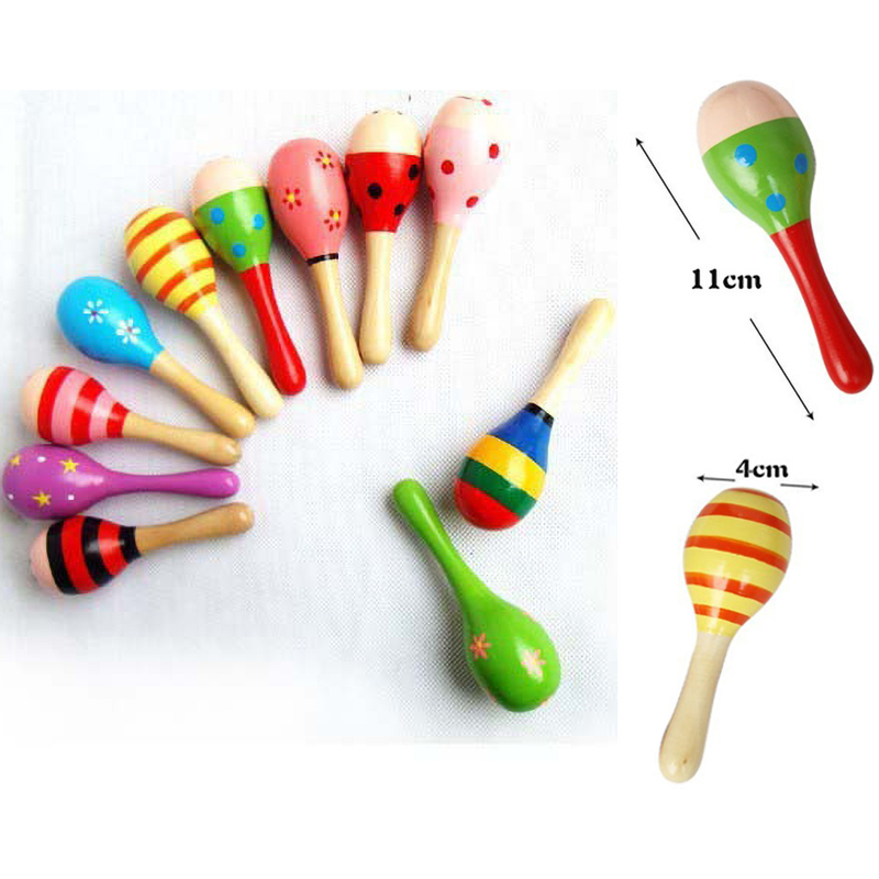 2pcs Colorful Wooden Small Rat - Musical Instrument For Babies recension och pris