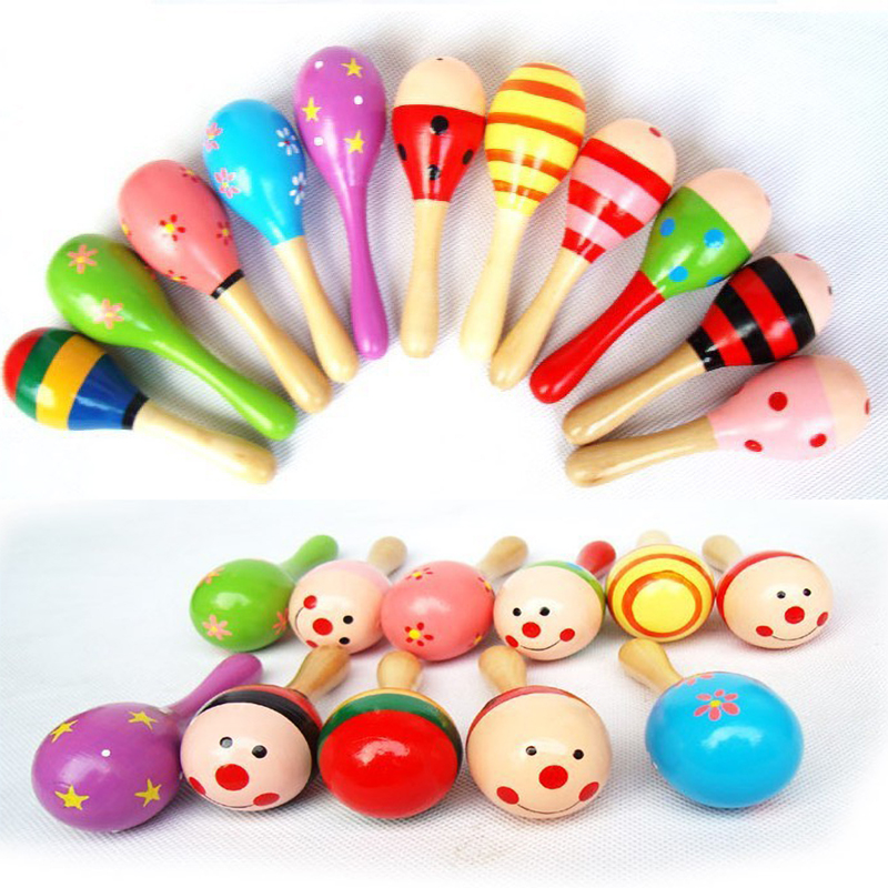 2pcs Colorful Wooden Small Rat - Musical Instrument For Babies recension och pris