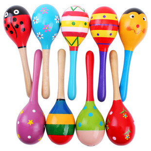 2pcs Colorful Wooden Small Rat - Musical Instrument For Babies recension och pris