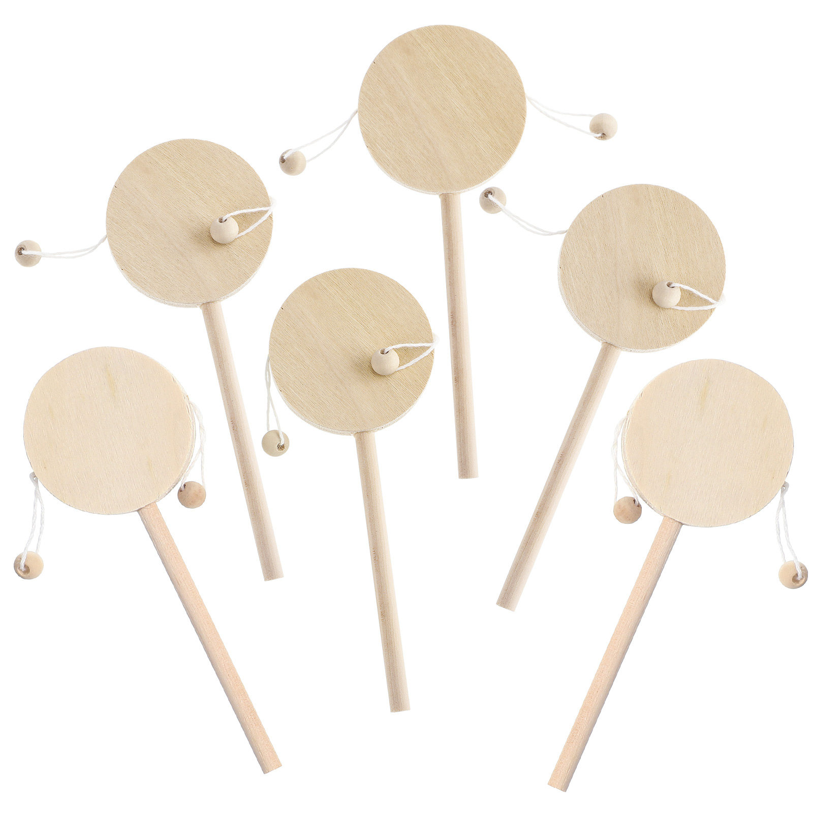 1Set Rattle Drum Wooden DIY Un - Musical Instrument For Babies recension och pris